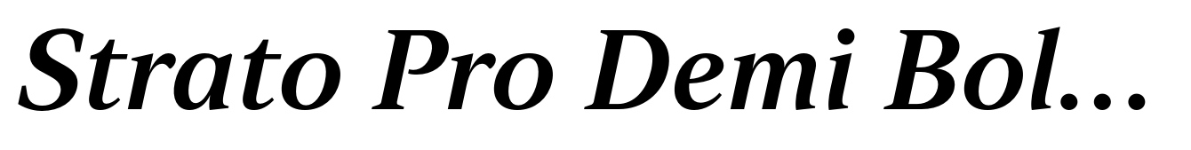 Strato Pro Demi Bold Italic